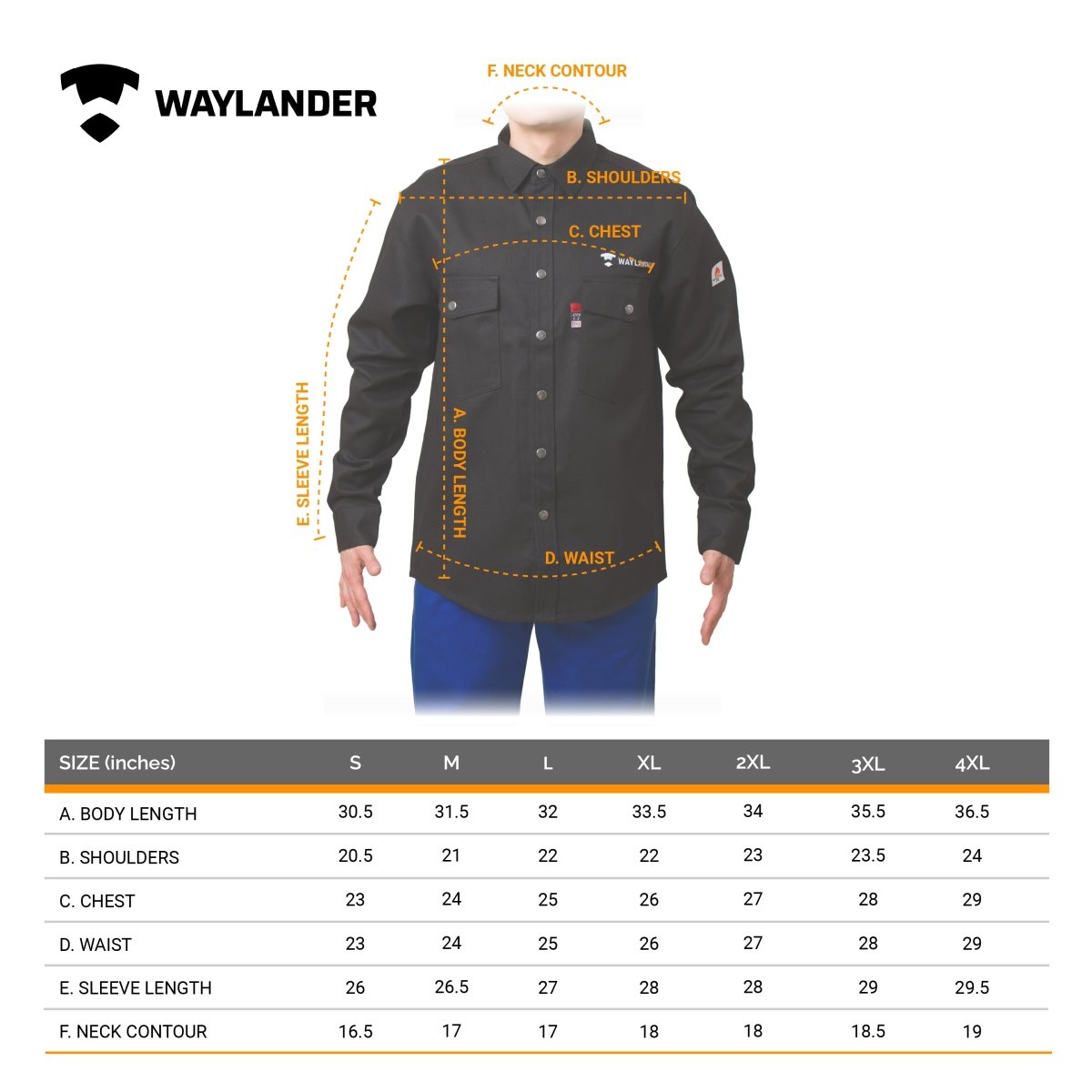 BROKK FR Cotton Long Sleeve Welding Shirt 9oz - Waylander Welding
