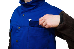 DVALIN Hybrid FR Welding Jacket Flame Retardant Cotton & Leather Sleeves - Waylander Welding