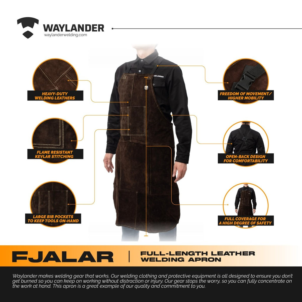 FJALAR Leather Welding Apron - Waylander Welding