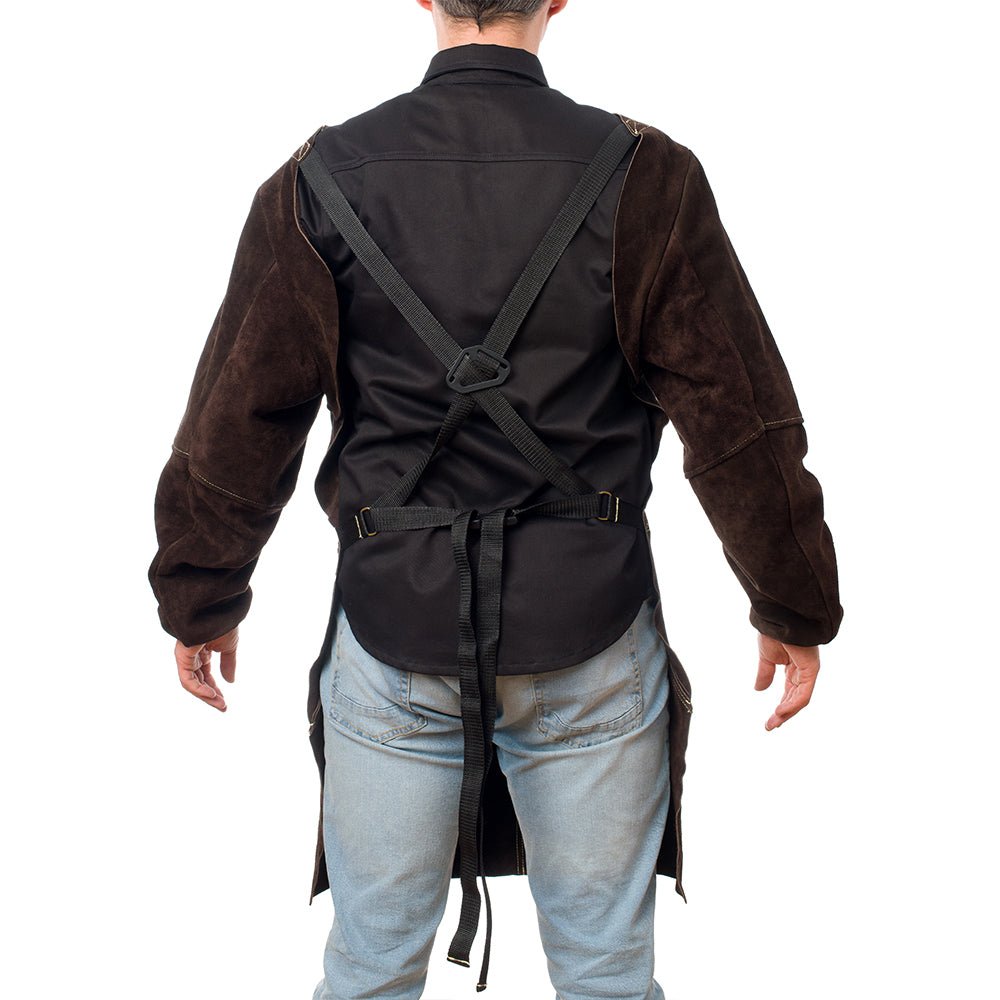 OTTAR Leather Apron with Long Sleeves - Waylander Welding